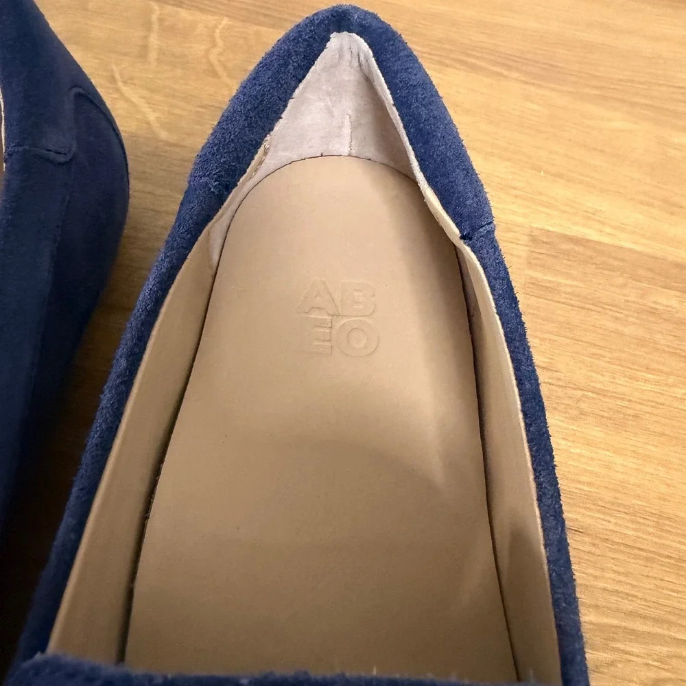 ABEO Harbor 3880 Womens Navy Blue Suede Driving Loafers Flats Size 7.5 Neutral